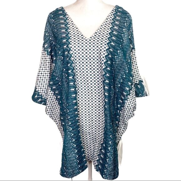 -Red Carter Embroidered Swim Coverup M - Picture 1 of 8